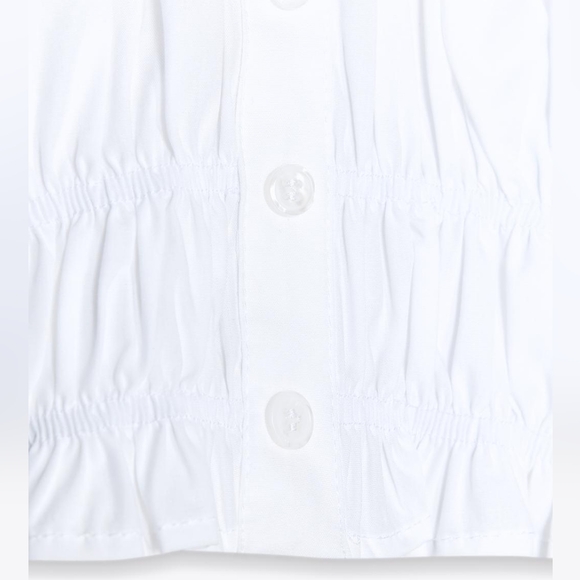 Zara White Ruched Crop Top Sz XS Nwt - Picture 8 of 13